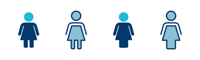 Obraz premium Female icon vector isolated on white background. woman icon vector