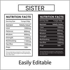 Obraz premium UnconditionalLove BuiltInBestFriend BuiltInBestFriend LaughterProvider SecretKeeper InfinitePatience 100PercentAwesome 