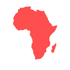 vector map of africa continent isolated on transparent background