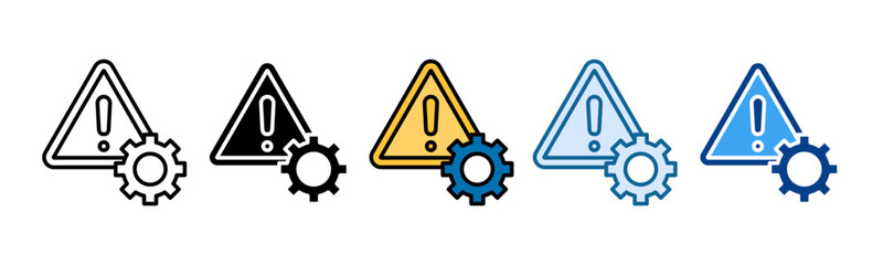 Risk Management Icon Set Multiple Style Collection