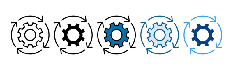 Operations  Icon Set Multiple Style Collection