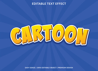 cartoon text effect template design with 3d style use for business brand and logo