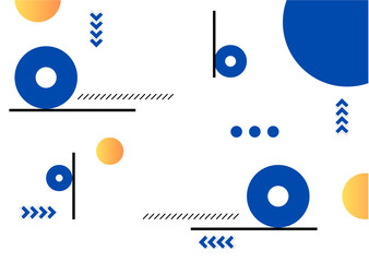 Abstract vector business design illustration with infographic elements and icons for web banner or card template