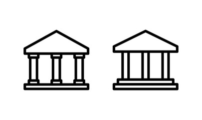 Bank icon logo design. Bank sign and symbol, museum, university