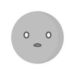 Fototapeta premium 無表情でフリーズした虚無顔の絵文字 - 放心状態や思考停止のイラスト素材