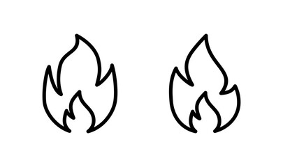 Fire icon logo design. fire sign and symbol