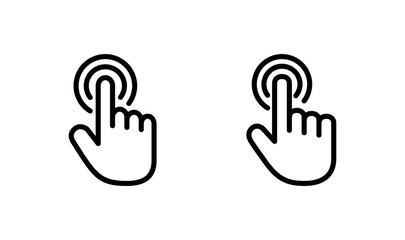 Hand cursor icon logo design. cursor sign and symbol. hand cursor icon clik