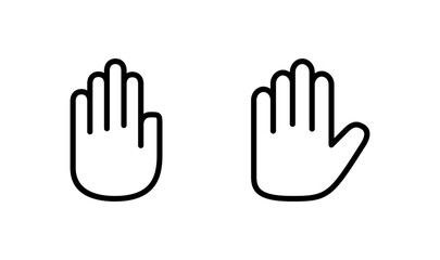 Hand icon logo design. hand sign and symbol. palm