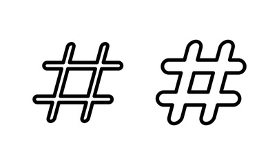 Hashtag icon logo design. hashtag sign and symbol
