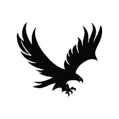 A powerful and majestic eagle logo featuring sharp details and bold lines, symbolizing strength, freedom, and leadership. Perfect for sports teams, security companies, government agencies, outdoor bra