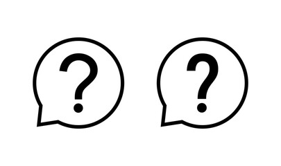 Question icon logo design. question mark sign and symbol