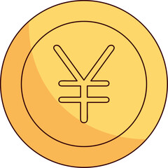 Global Currency Coins in Flat Vector Style