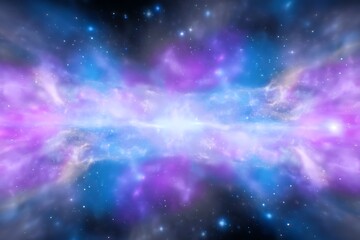 Nebula cosmic glowing purple blue space