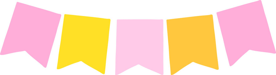 Colorful Bunting Banner Decoration Graphic