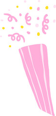 Illustration of Confetti Party Popper