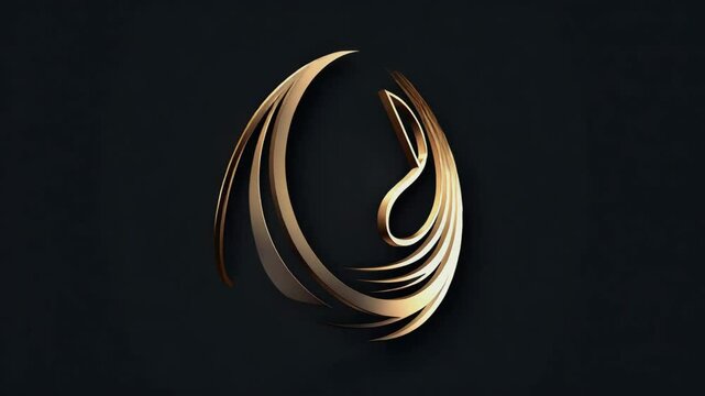 A logo, emphasizing elegance and modernity, logo should be suitable for a dark black background, Generative AI Videos.