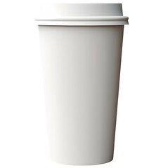 coffee cup, white plastic coffee cup white paper coffee cup, container, isolated background.