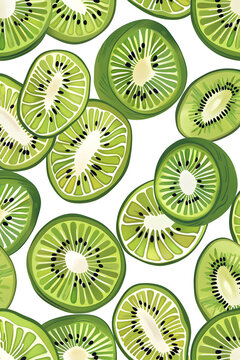 Close-up of a kiwi slice background