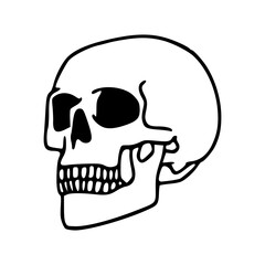 side profile skull icon