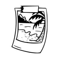 summer holiday memory snapshot vector