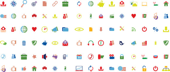 Cloud Computing Color icons and vector bundle file.