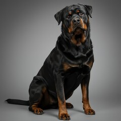 Obraz premium Rottweiler Working Dogs isolated background, ultra HD photo