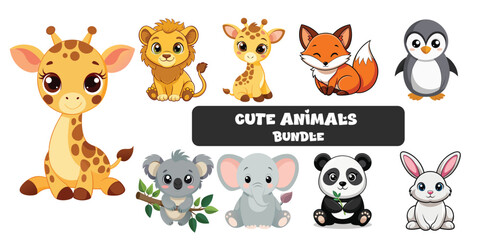 Cute Cartoon Animals Bundle