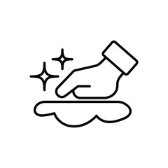 Remove Dirt Thin Outline Icon