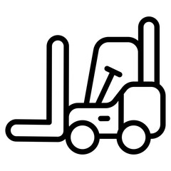 Forklift Line Icon