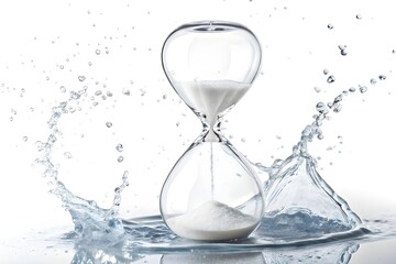 An antique sandglass shows the steady flow of time, a timeless concept and elegant measurement instrument