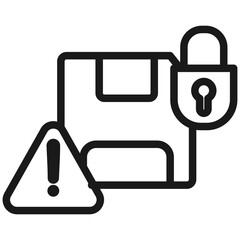 Obraz premium Data security vector icon illustration concept