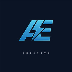 AE Monogram Logo – Bold Modern Letter mark for Creative Branding, Tech & Energy Identity