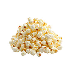 Delicious Pile of Buttery Popcorn Isolated on Transparent Background