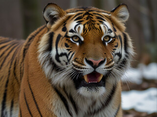 A threatening tiger