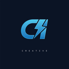 CI Monogram Logo – Bold Modern Letter mark for Creative Branding, Tech & Energy Identity