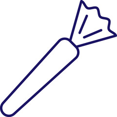 Cosmetic Brush Minimalistic Symbol for Web and Graphic Design, Apps, Banners, Social Network and Cards