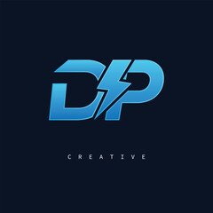 DP Monogram Logo – Bold Modern Letter mark for Creative Branding, Tech & Energy Identity