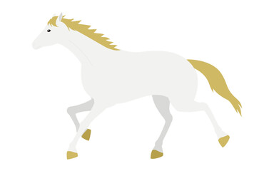 Simple vector illustration of a running horse