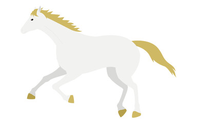 Simple vector illustration of a running horse