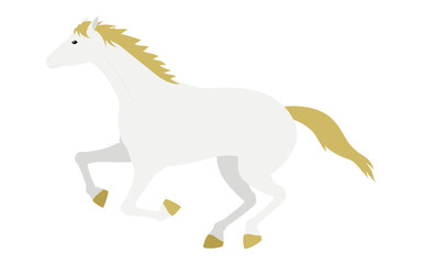 Simple vector illustration of a running horse