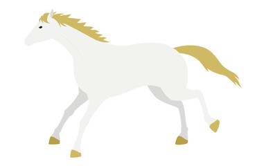 Simple vector illustration of a running horse