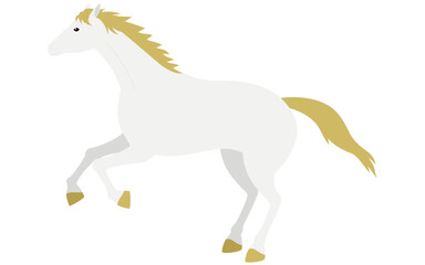 Simple vector illustration of a running horse