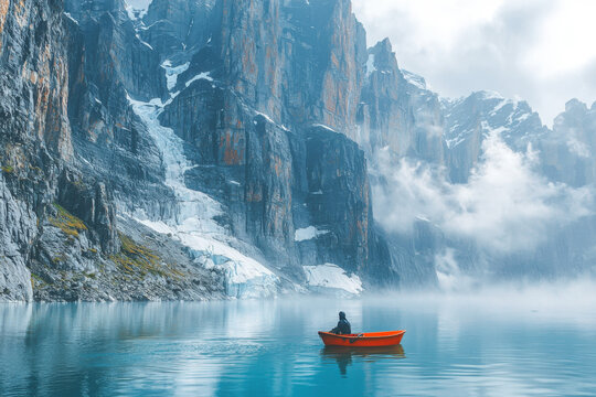 A breathtaking view of Laguna San Rafael in Chile, showcasing its stunning glaciers and natural beauty