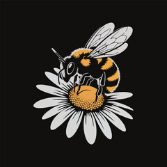 bee with sunflower modern logo design, logo design , minimalist logo design, corporate logo design