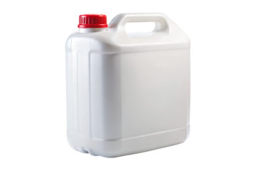 Empty Plastic Jerry Can Isolated on Transparent Background