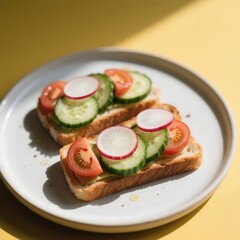 Cucumber & Tomato Toast