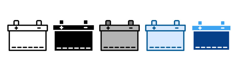 Power Backup Systems Icon Set Multiple Style Collection
