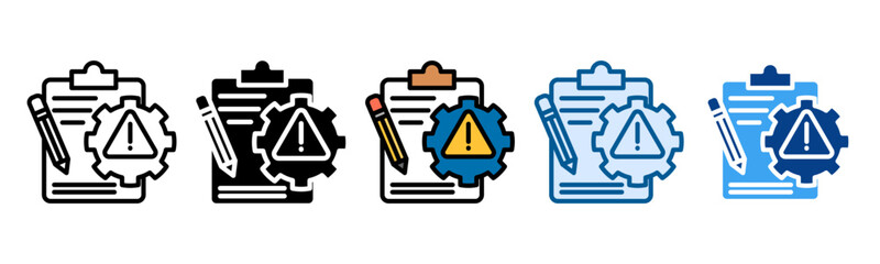 Incident Reporting Icon Set Multiple Style Collection