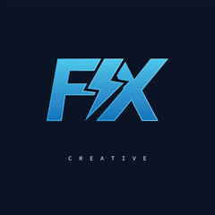 FX Monogram Logo – Bold Modern Letter mark for Creative Branding, Tech & Energy Identity