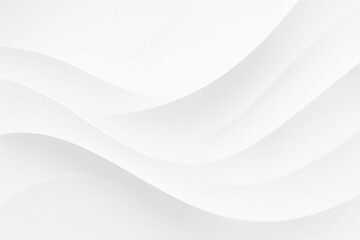 Abstract white background wavy lines and smooth texture, a light and fluid design perfect for wallpaper or fabric illustration.